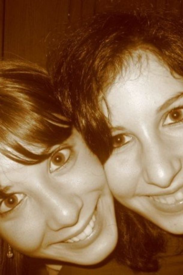 Duygu and Inci Atrek ’10 smiling and cheek to cheek
