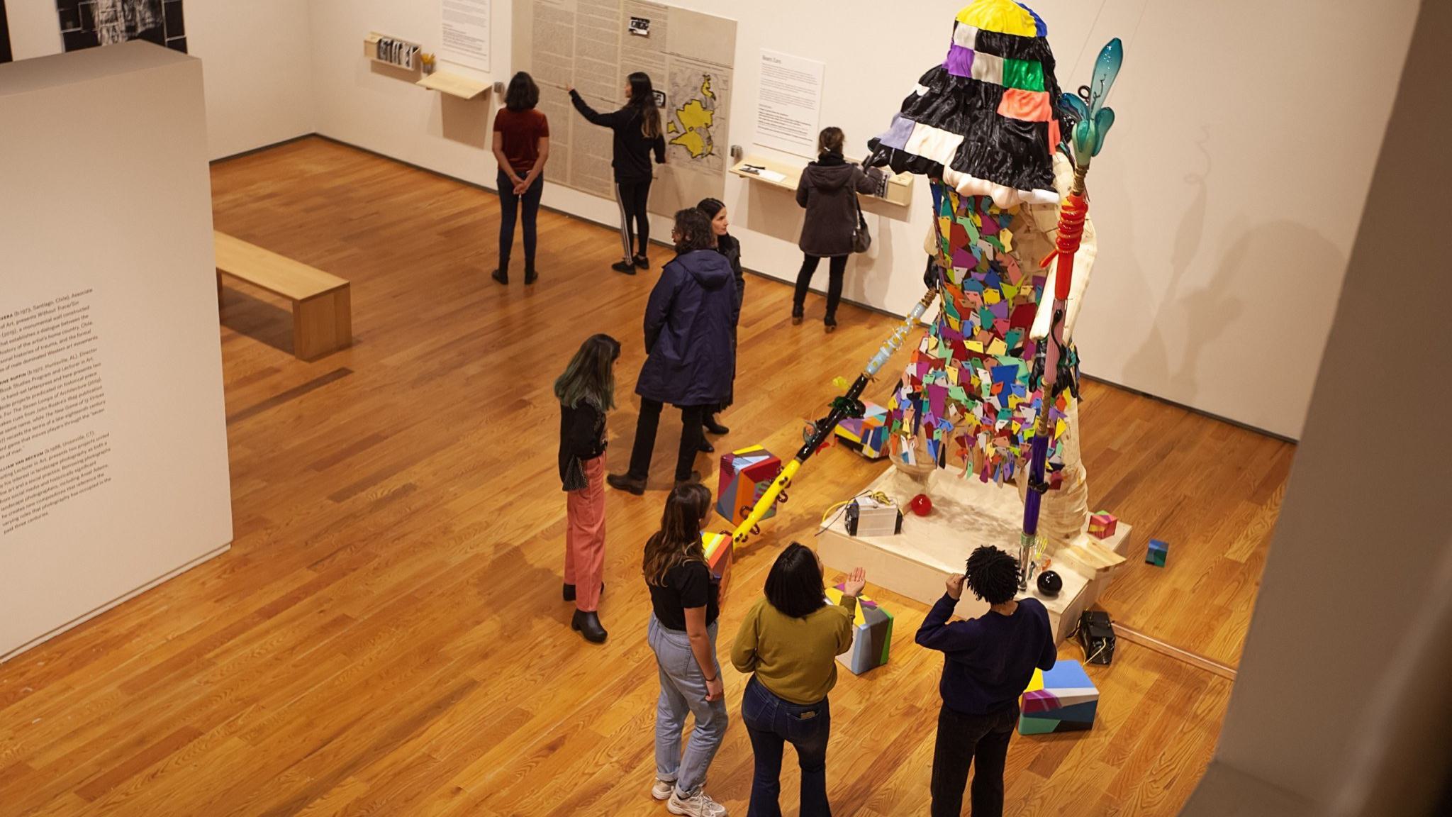 Robot sculpture in Davis museum