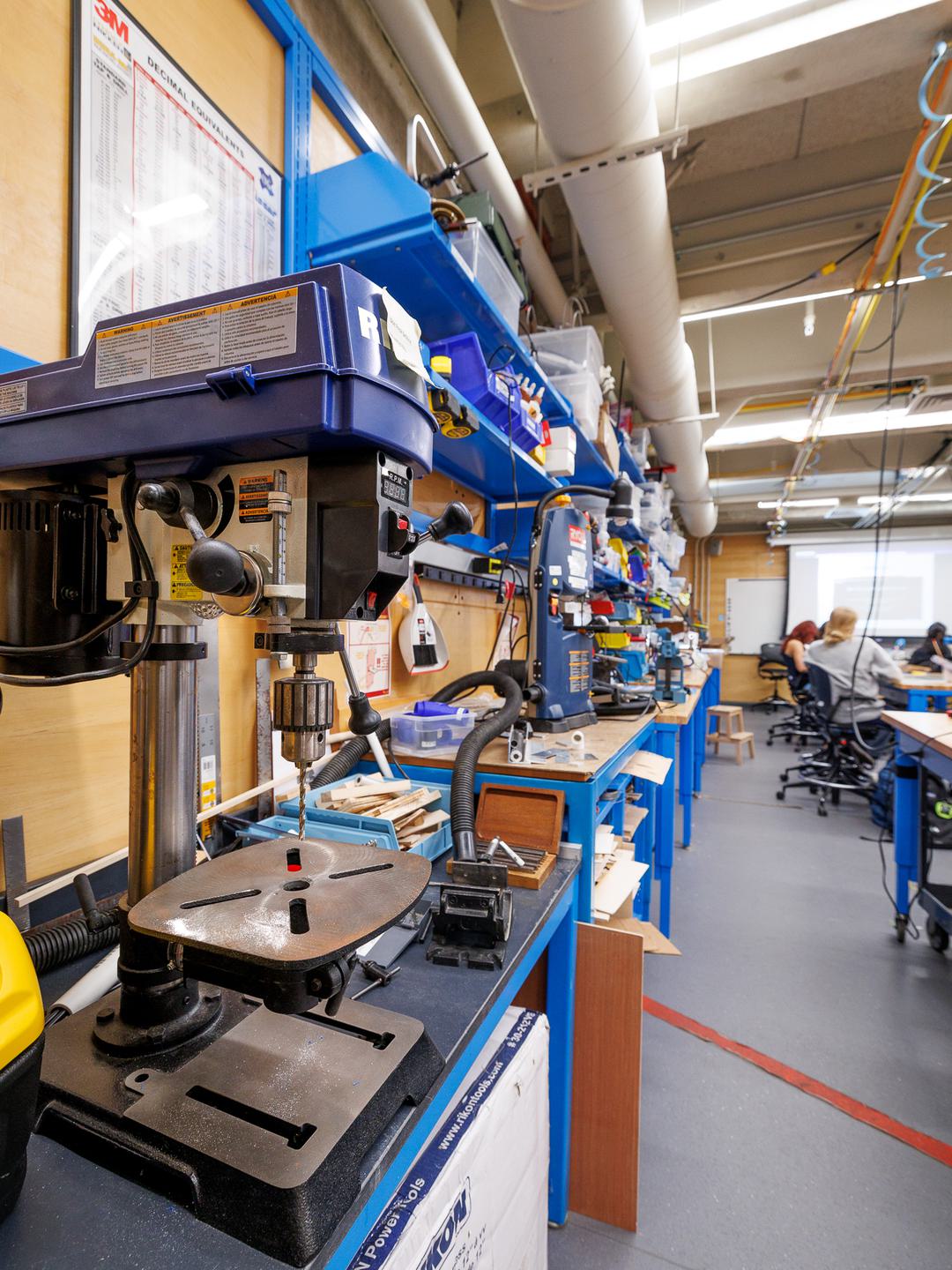 A drill press in the We-Lab