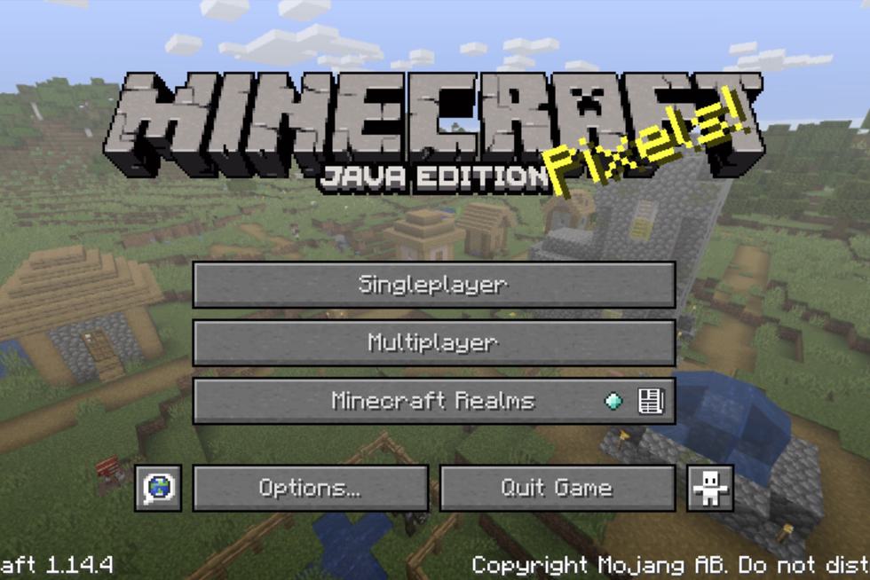 Screenshot of Minecraft Java Edition.