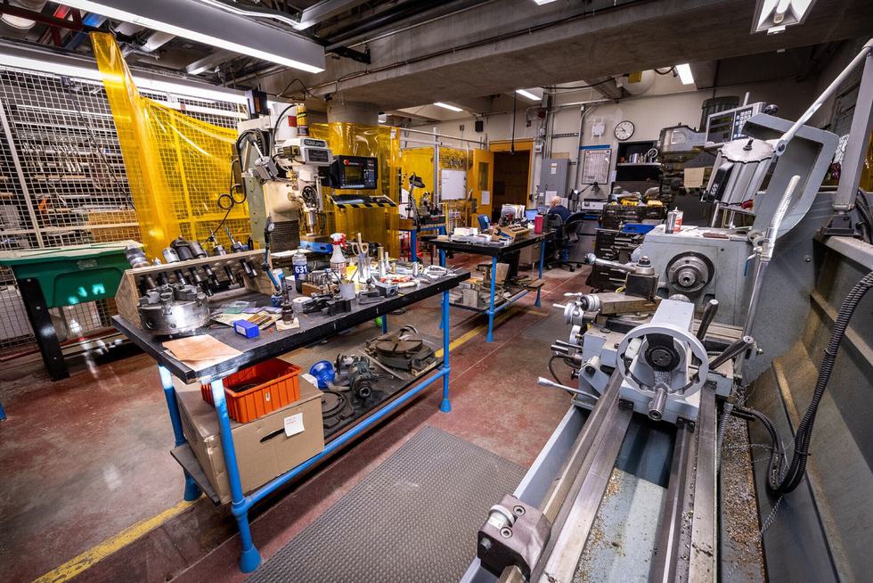 The Physics Mechanical Shop in the Science Center.