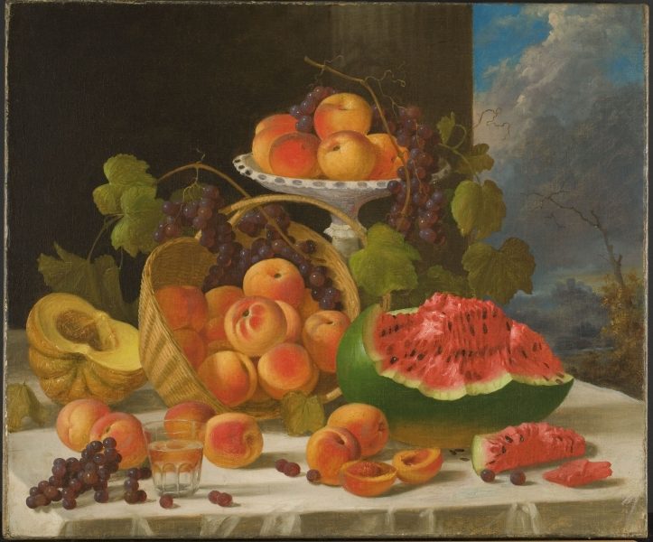 Still life of fruit on a table