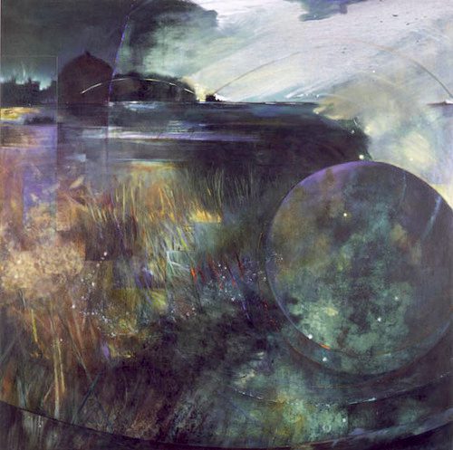Bunny Harvey, Harmonies of the World, 1990. Oil on Canvas, 78 x 78 inches. Courtesy of the artist.
