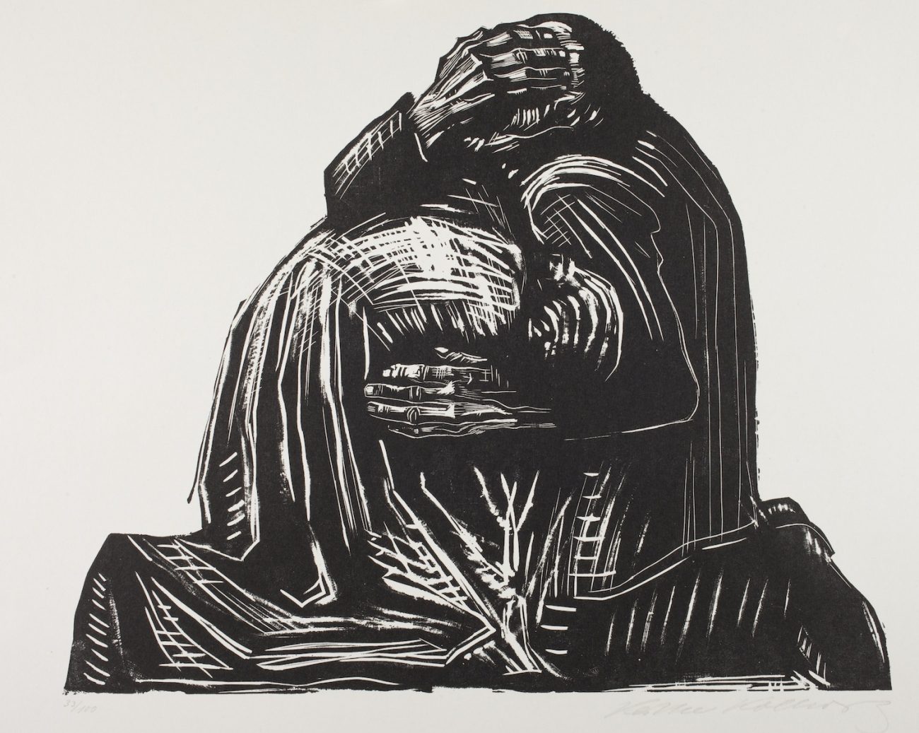 Käthe Kollwitz, The Parents (plate 3) from the portfolio “War,” 1923. © 2015 Artists Rights Society (ARS), New York / VG Bild-Kunst, Bonn