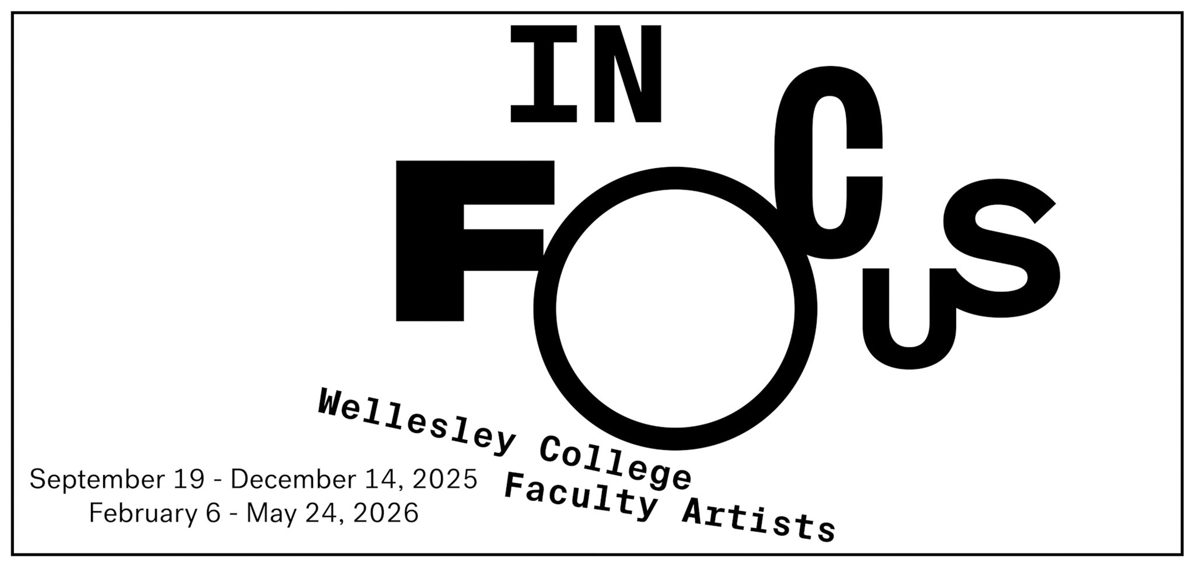 In Focus graphic, black letting on white background