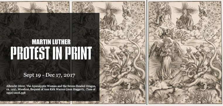 Albrecht Dürer, The Apocalyptic Woman and the Seven-Headed Dragon, ca. 1497. Bequest of Ann Kirk Warren (Ann Haggerty, Class of 1950) 2016.558.