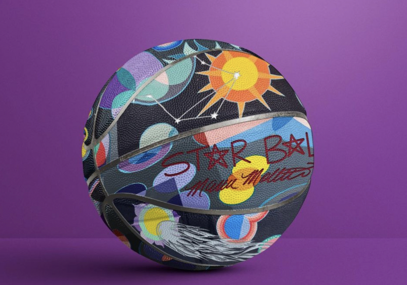 Hand painted basketball