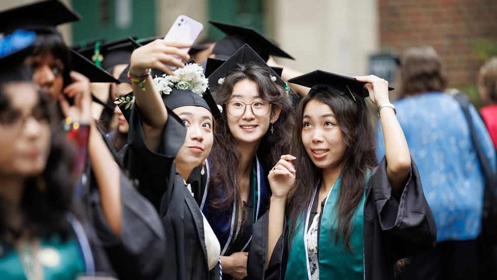 students take a selfie