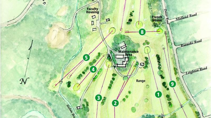 Golf course map illustration