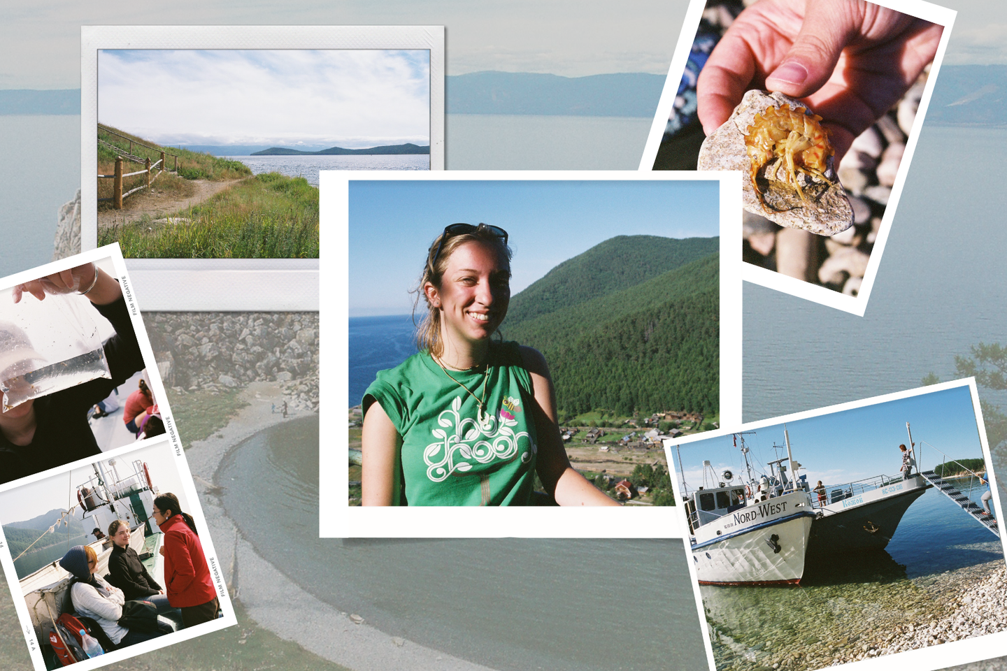photo collage of images from the authors trip to Lake Baikal