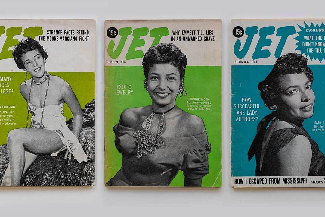 The covers of three Jet Magazines from the 1950s.