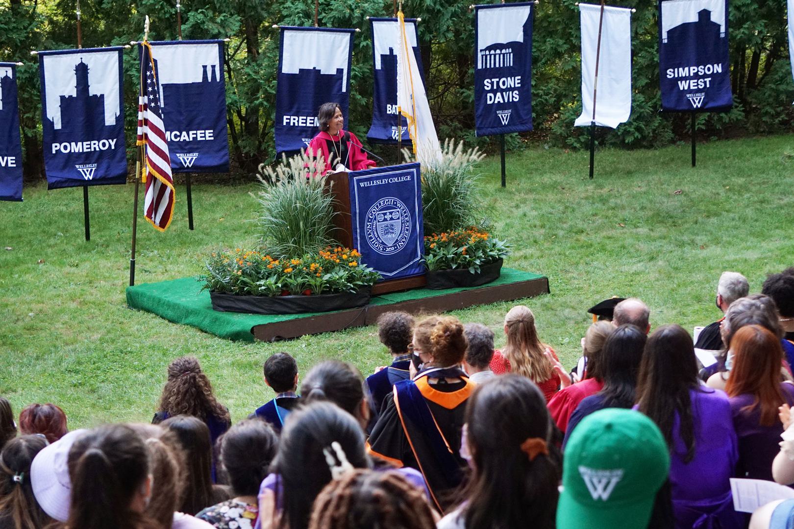 president johnson addresses convocation