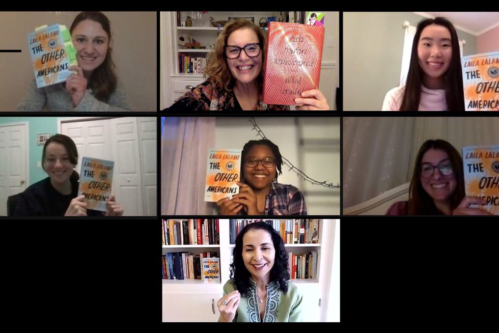 group of people on a zoom call with laila lalami