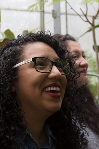 Students explore the Global Flora Collection at the Wellesley College Margaret C. Ferguson Greenhouses
